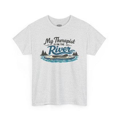 River Therapy T‑Shirt — "My Therapist Is on the River" Outdoor Fishing Tee