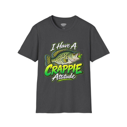 Crappie Attitude T-Shirt — "I Have A Crappie Attitude" Fishing Tee