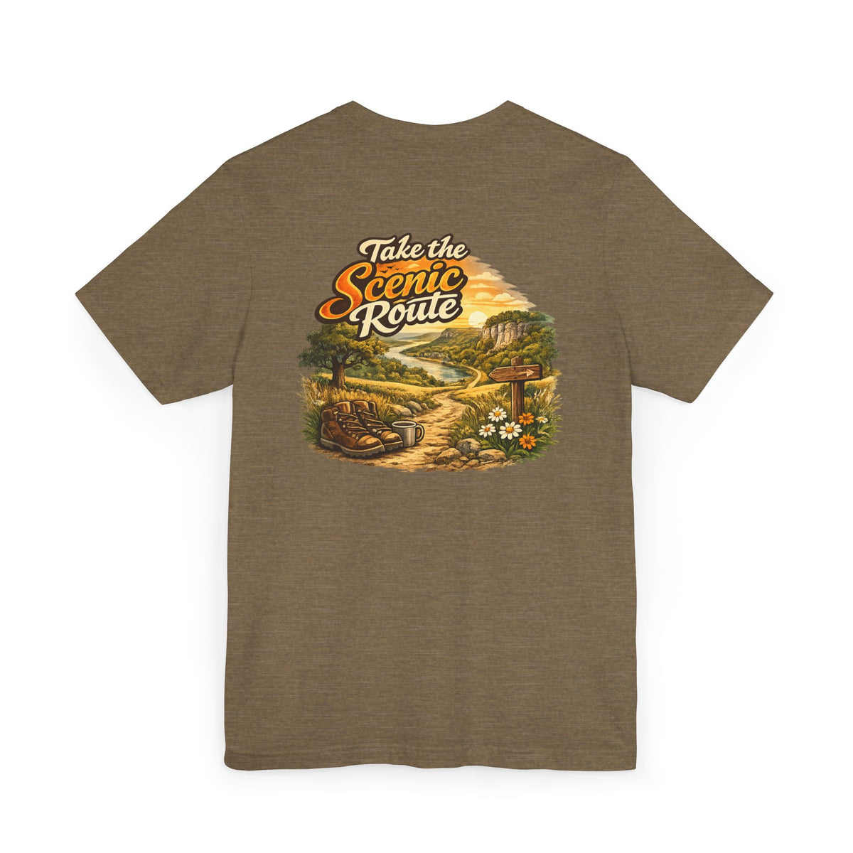 Take the Scenic Route T-Shirt — Vintage Nature Roadtrip Graphic Tee
