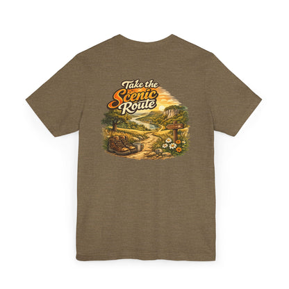 Take the Scenic Route T-Shirt — Vintage Nature Roadtrip Graphic Tee