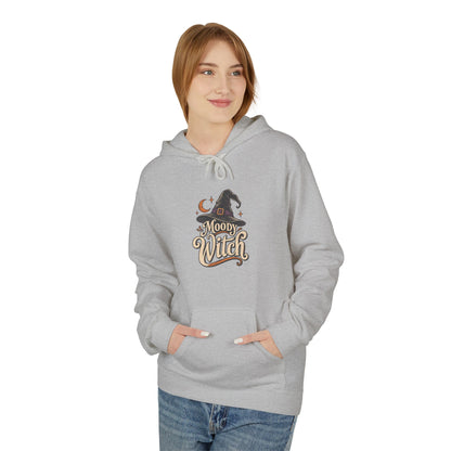 Moody Witch Hoodie — Retro Script Halloween Witch Graphic