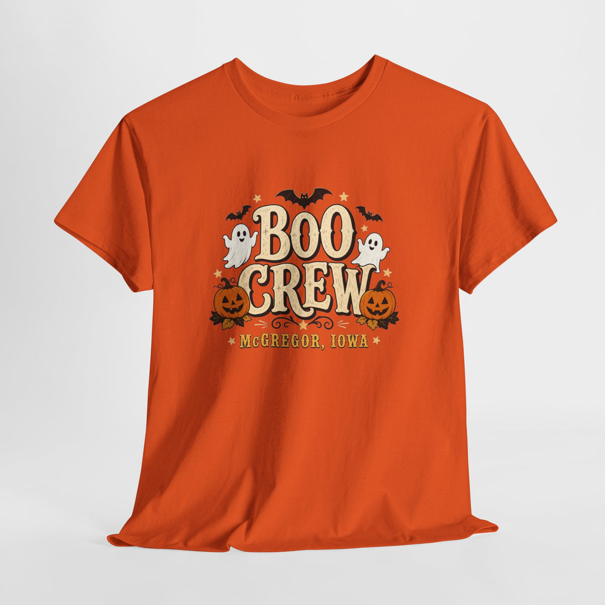 Boo Crew Halloween T-Shirt — Cute Ghosts & Pumpkins Graphic Tee