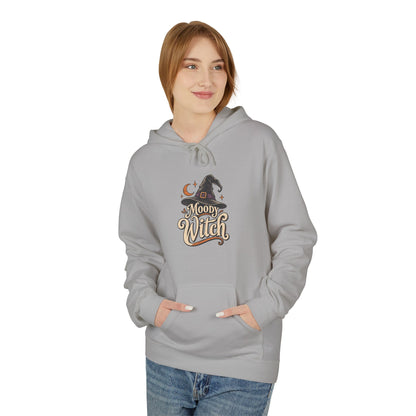 Moody Witch Hoodie — Retro Script Halloween Witch Graphic