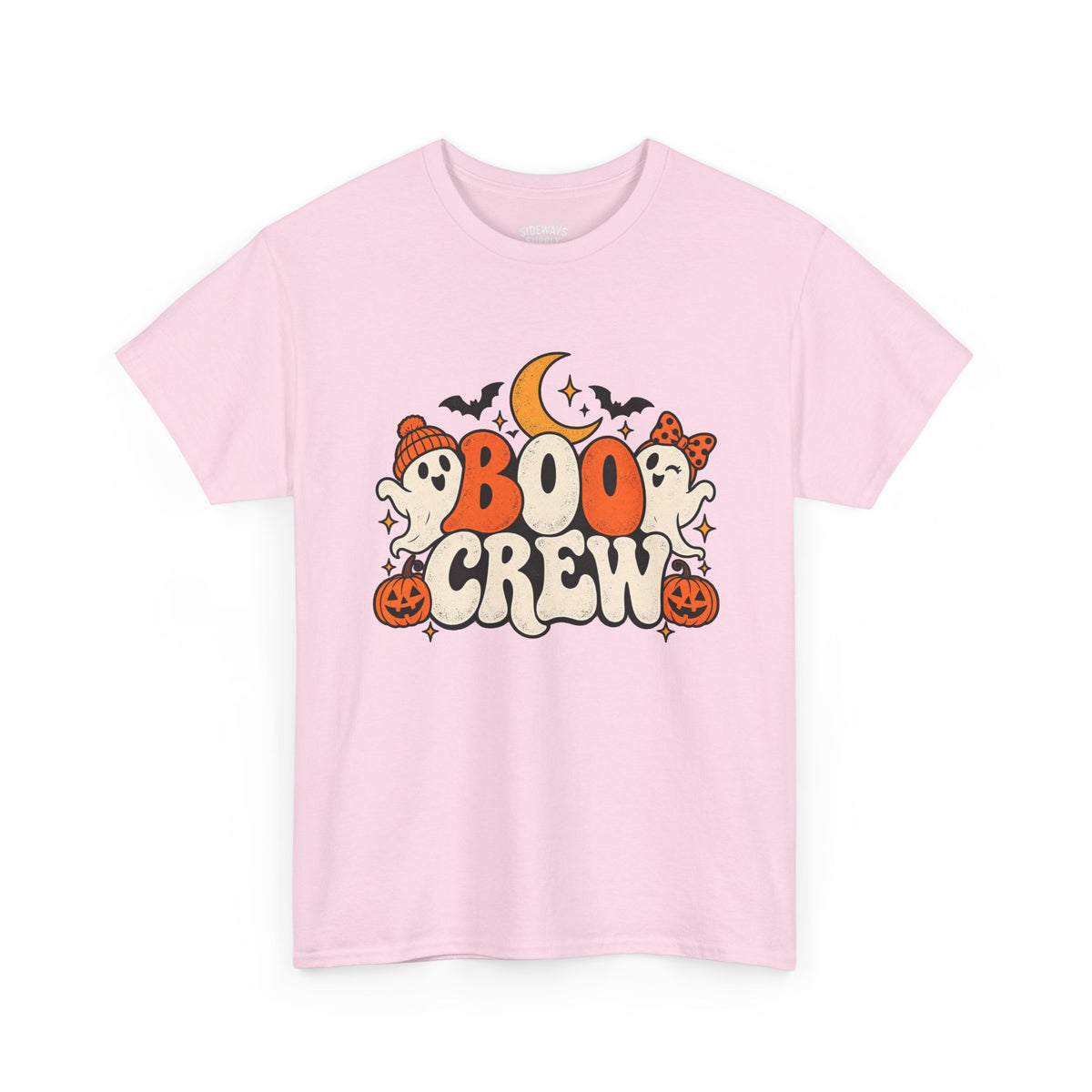 Boo Crew Halloween T-Shirt — Cute Ghosts, Pumpkins & Moon Graphic