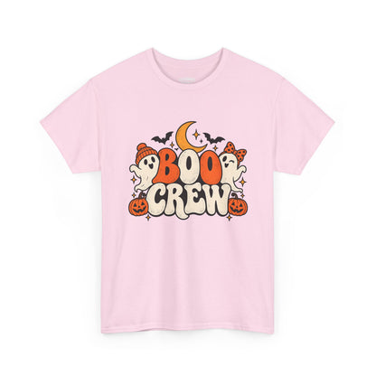 Boo Crew Halloween T-Shirt — Cute Ghosts, Pumpkins & Moon Graphic