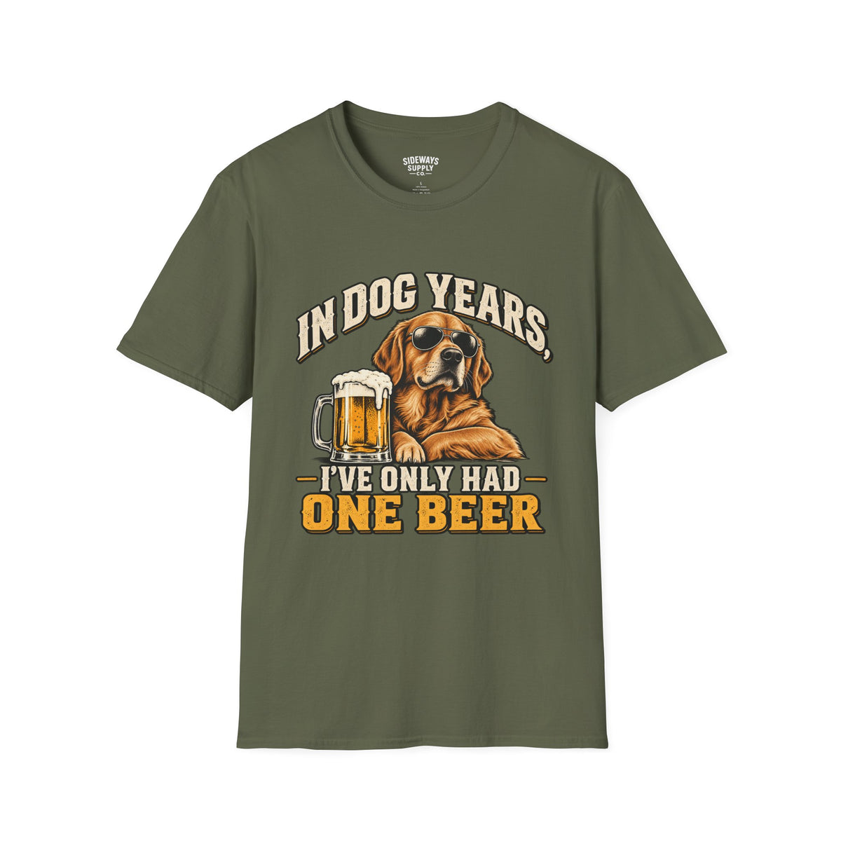 T-Shirt — "In Dog Years I've Only Had One Beer" Funny Dog Beer Vintage Tee