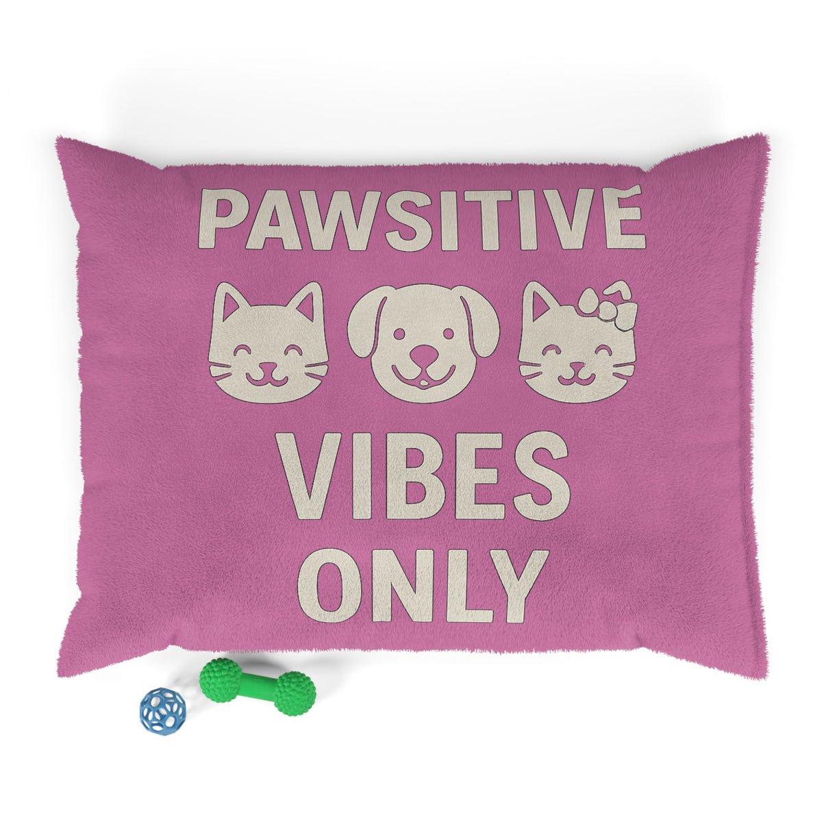 Pet Bed - Pawsitive Vibes Cozy Corner for Cats and Dogs