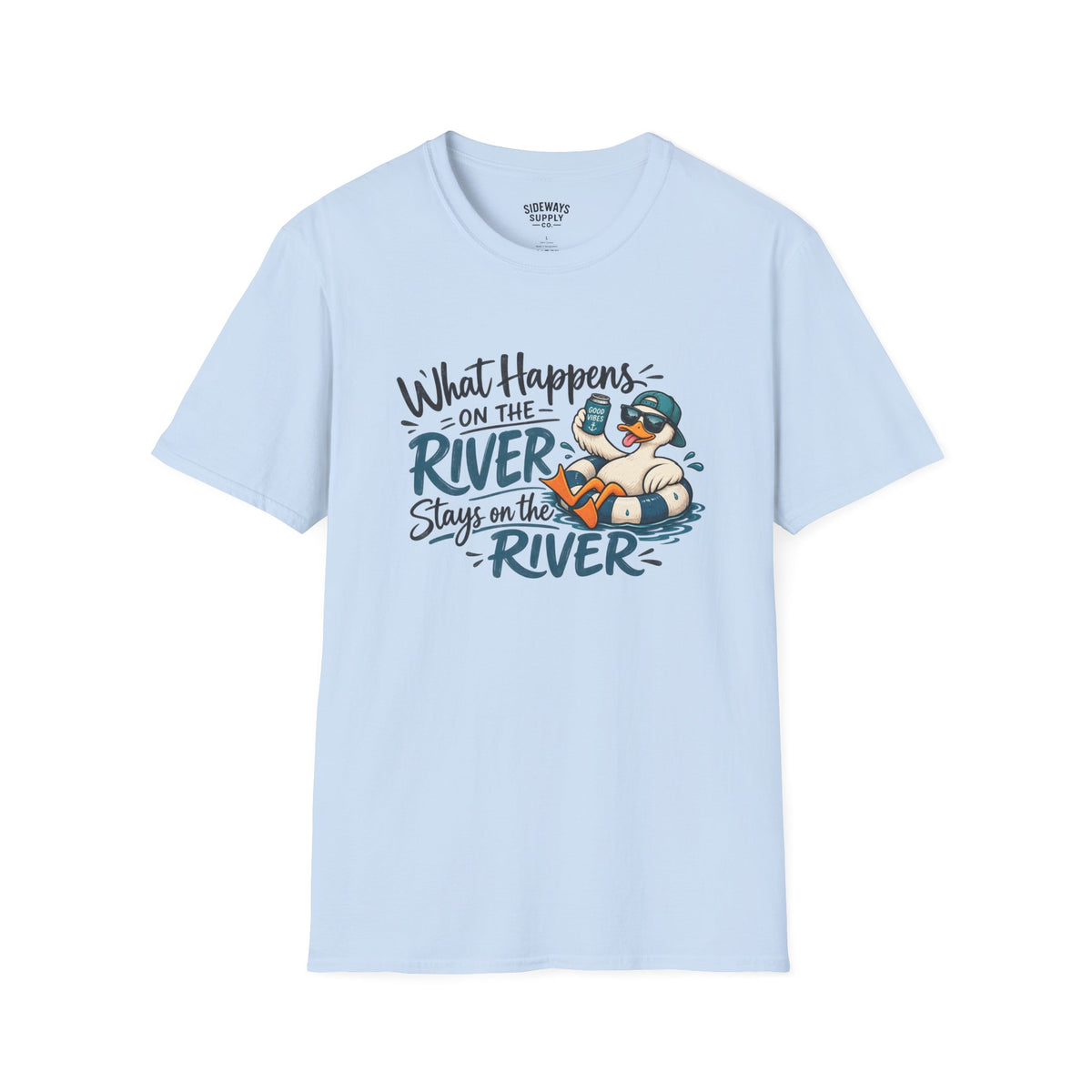 River Tubing T-Shirt - "What Happens on the River Stays on the River" Relaxed Float Life Tee