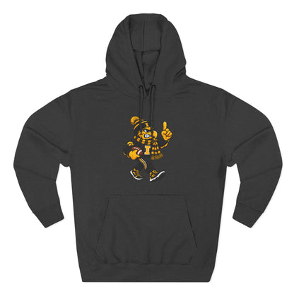 Black & Gold State of Mind Hoodie — Team Spirit Fleece Pullover