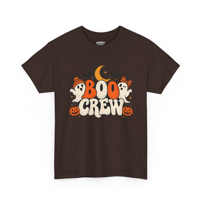 Boo Crew Halloween T-Shirt — Cute Ghosts, Pumpkins & Moon Graphic