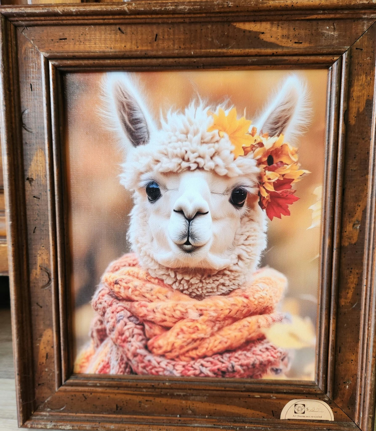 Cozy Fall Alpaca Framed Print.